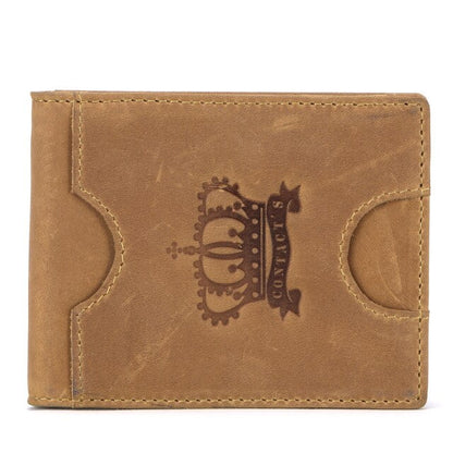 2021 RFID Anti-theft Unisex Genuine Leather Vintage Clutch Card Case