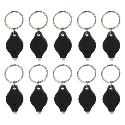 10pcs LED Keychain Flashlight Ultra Bright Key Ring Mini Light Torch for Purse/ Bag